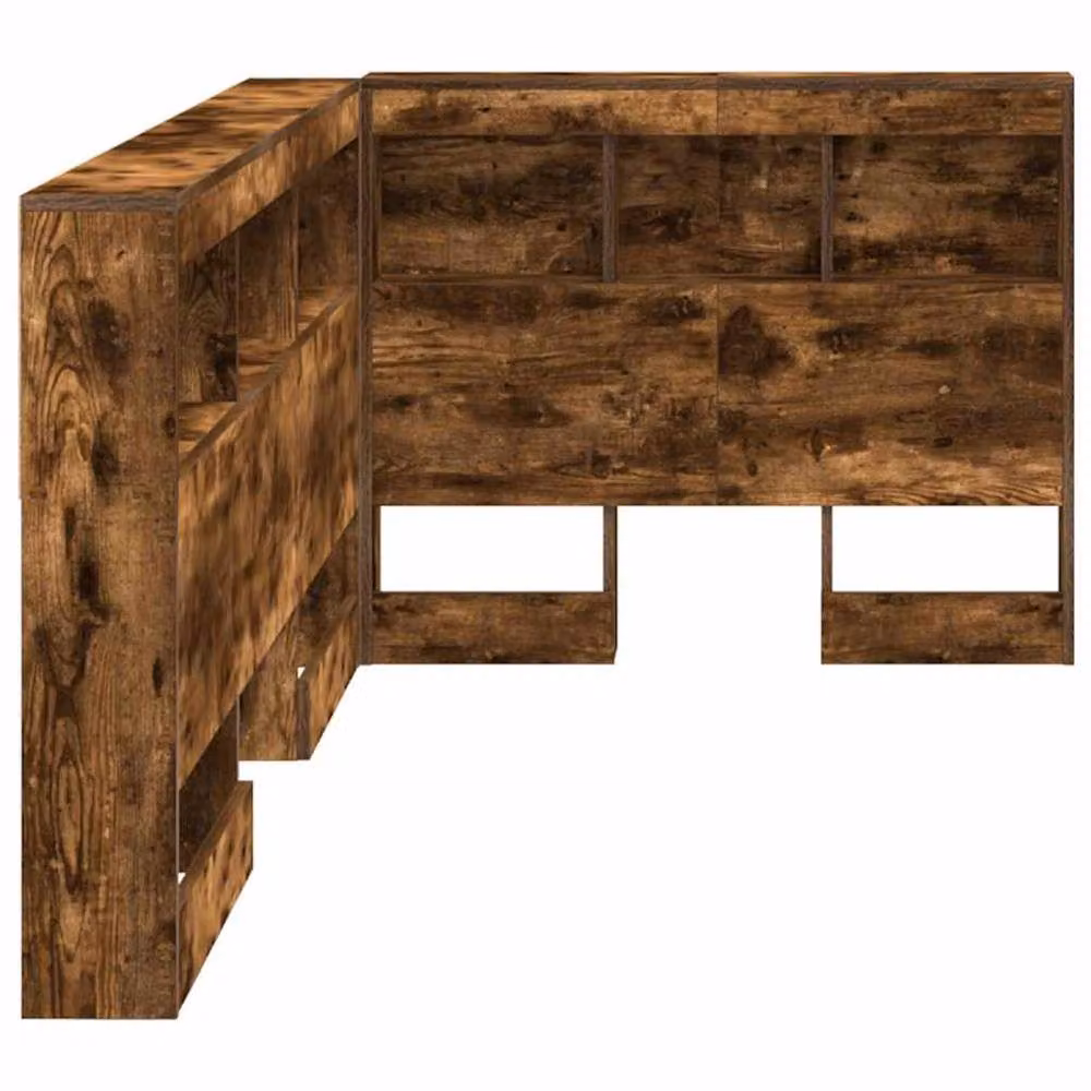 Berkfield Home Storage Headboard with Integrated Shelf in Smoked Oak Brown, Width: 80 cm – 6