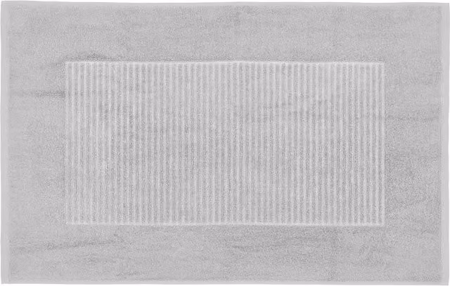 Bedeck 1951 Alessa Cotton Bath Mat, Silver, Rectangular