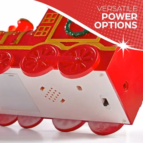 The Christmas Workshop Light-Up Christmas Train Snow Globe with Swirling Glitter and Warm White LED Glow, H: 21.0 cm, W: 18.5 cm, D: 10.5 cm – 5