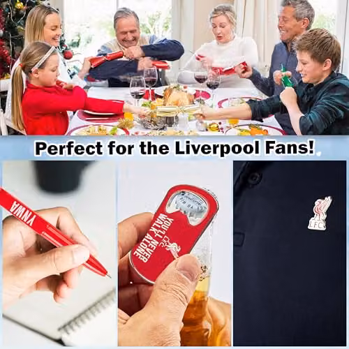 Get Trend Liverpool FC Luxury Christmas Crackers, Pack of 6, Red and Multicolour – 4