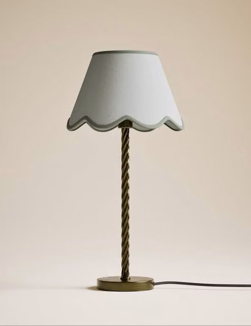 M&S Modern Fabric Cone Lamp Shade in Green