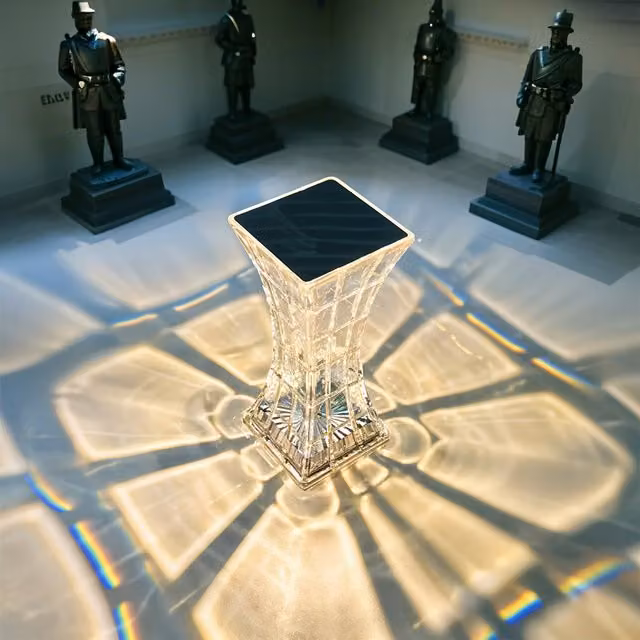 Lifeideas Modern LED Tabletop Lamp with Square Transparent Acrylic Design and RGB Lighting