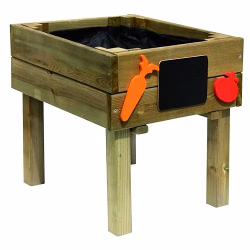 Siena Garden Natural Brown Wooden Raised Bed with Growing Aid W/D/H: 40 x 40 x 46 cm