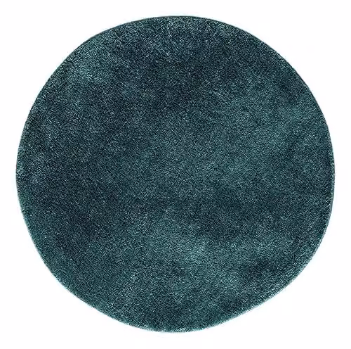Desire Rugs Plain Round Washable Non-Slip Area Rug, Green, Diameter: 100 cm – 2