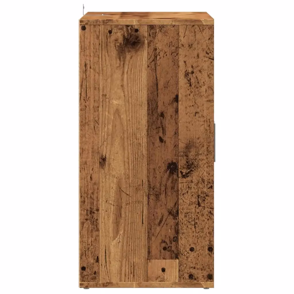 Berkfield Home Rustic Brown Shoe Cabinet in Engineered Wood, W/D/H: 60 x 35 x 70 cm – 4