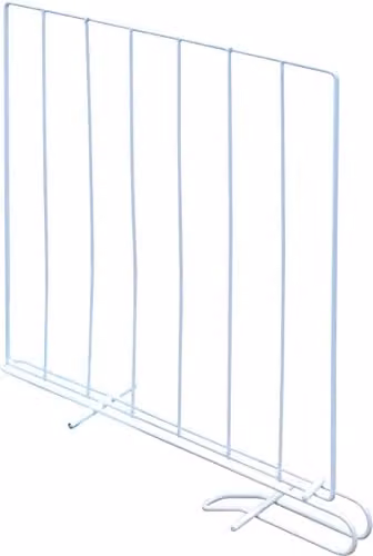St Helens Home & Garden Metal Cupboard and Wardrobe Shelf Divider in White – 1