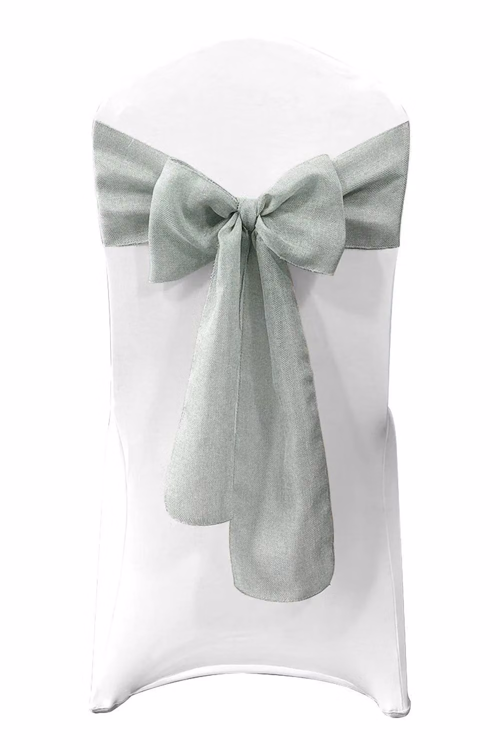 Neel Blue Hessian Chair Sashes with Silver Detail, 10 Pack, W: 22 cm x L: 280 cm – 2