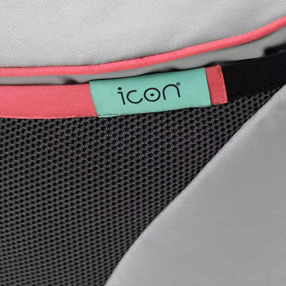 icon Alpha Kids Gaming Bean Bag in Grey and Pink with Filling Included – 6