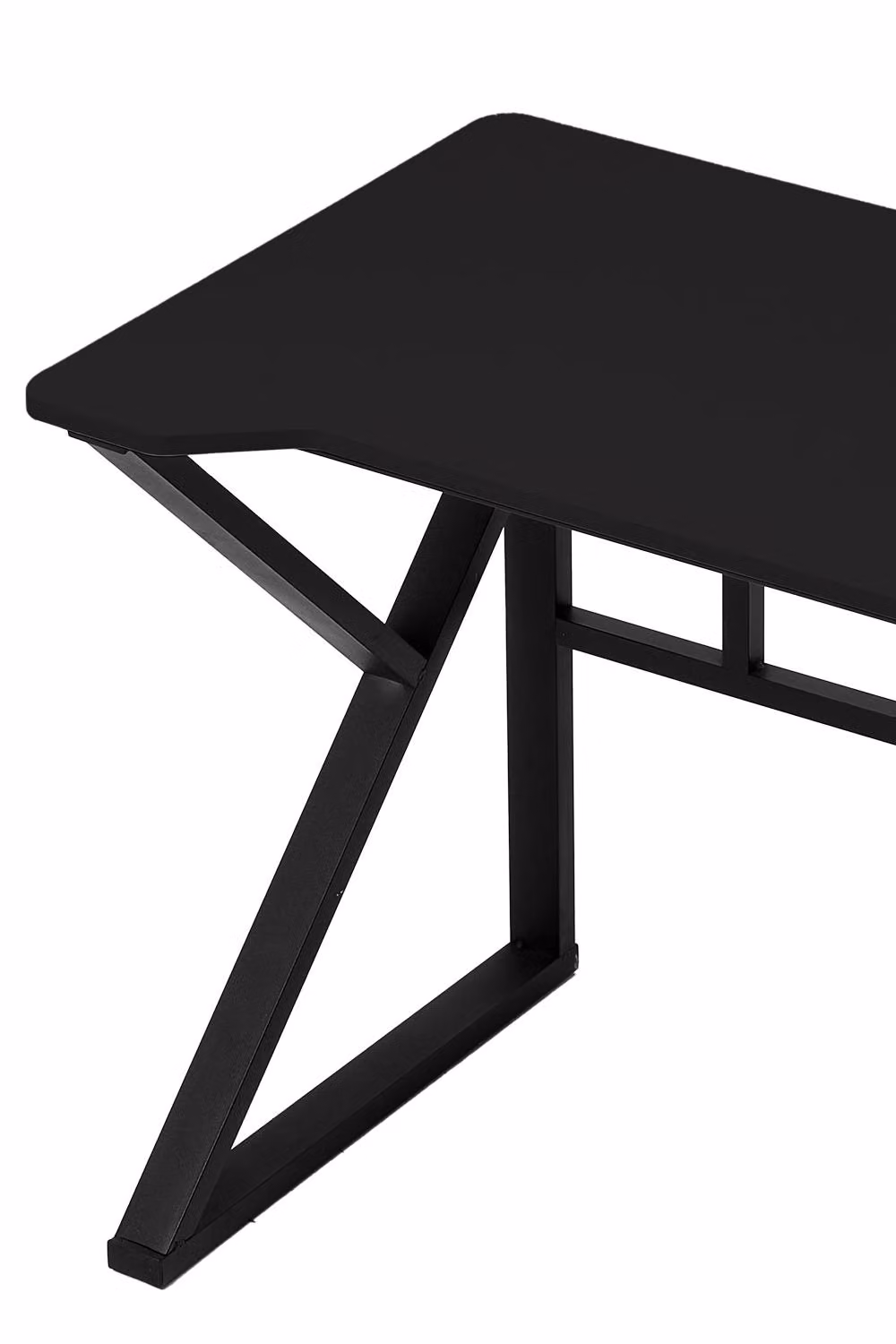 H&O Direct K-Shaped Frame Gaming Table and Office Desk in Black – 4