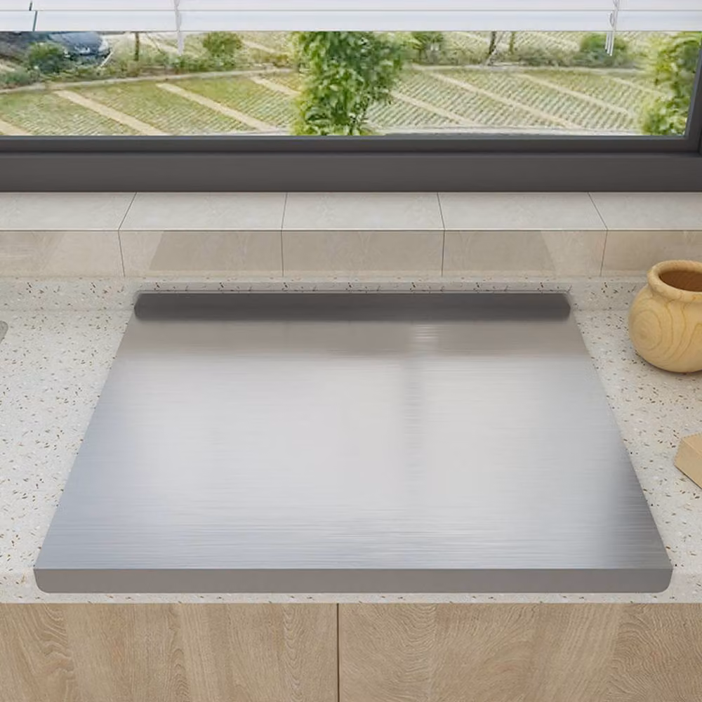 Ventryn Rectangular Stainless Steel Chopping Board in Silver – 2