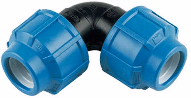 FloPlast 90 Degree Elbow 25mm MDPE Grey