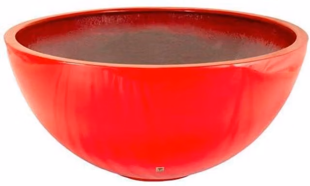 Primrose Red Gloss Fibreglass Outdoor Garden Planter Tub, Diameter: 72 cm