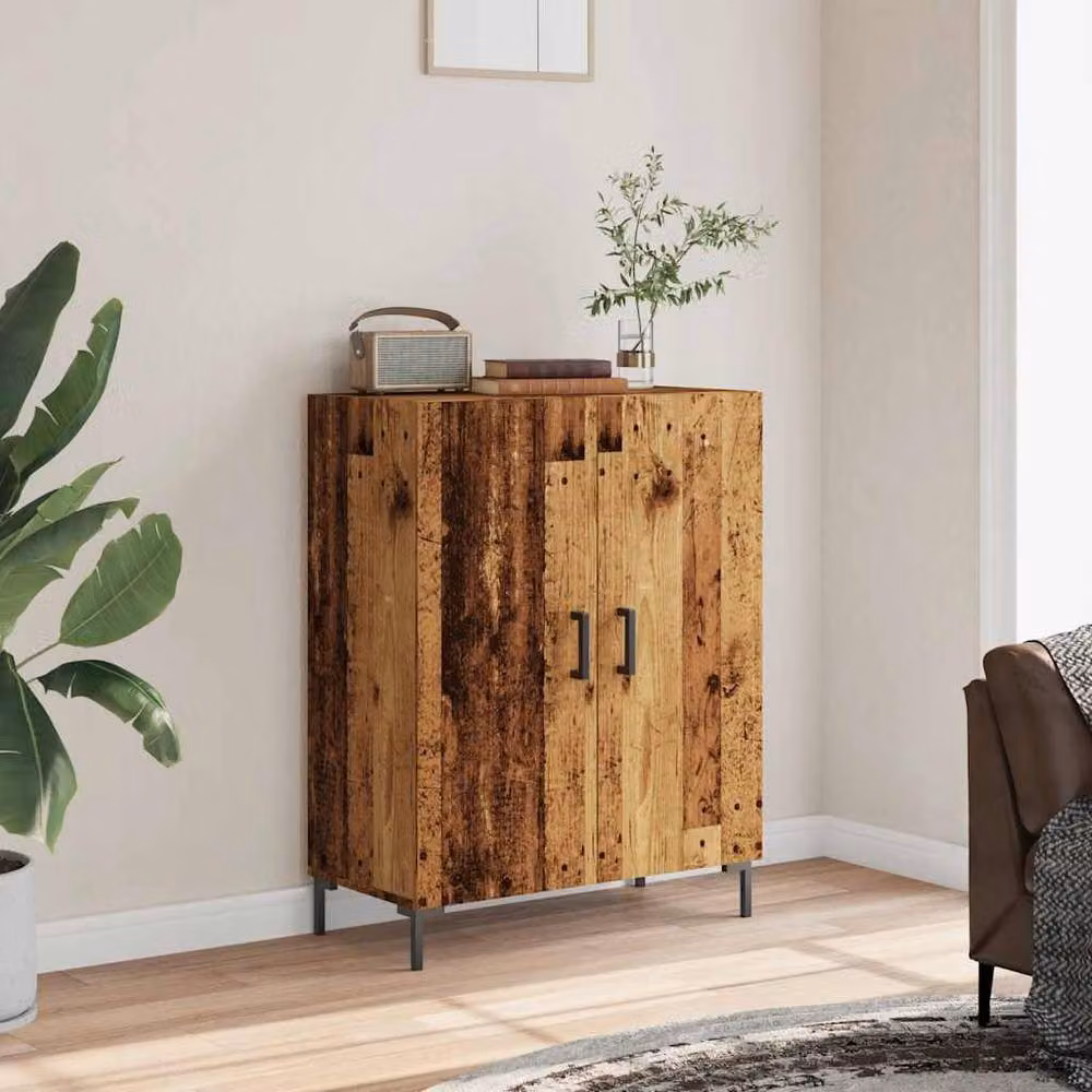 Berkfield Home Rustic Old Wood Sideboard in Brown, W/D/H: 69.5 x 34 x 90 cm – 3