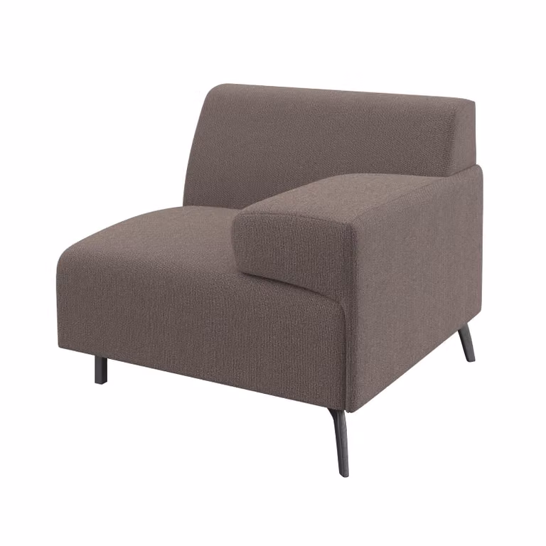 Dome Deco LUGANO Module Corner Armrest Right in Grey
