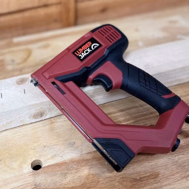 Lumberjack 2 in 1 Electric Brad Nailer and Stapler Gun in Red – 1