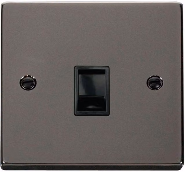 SE Home Black Nickel RJ11 Socket
