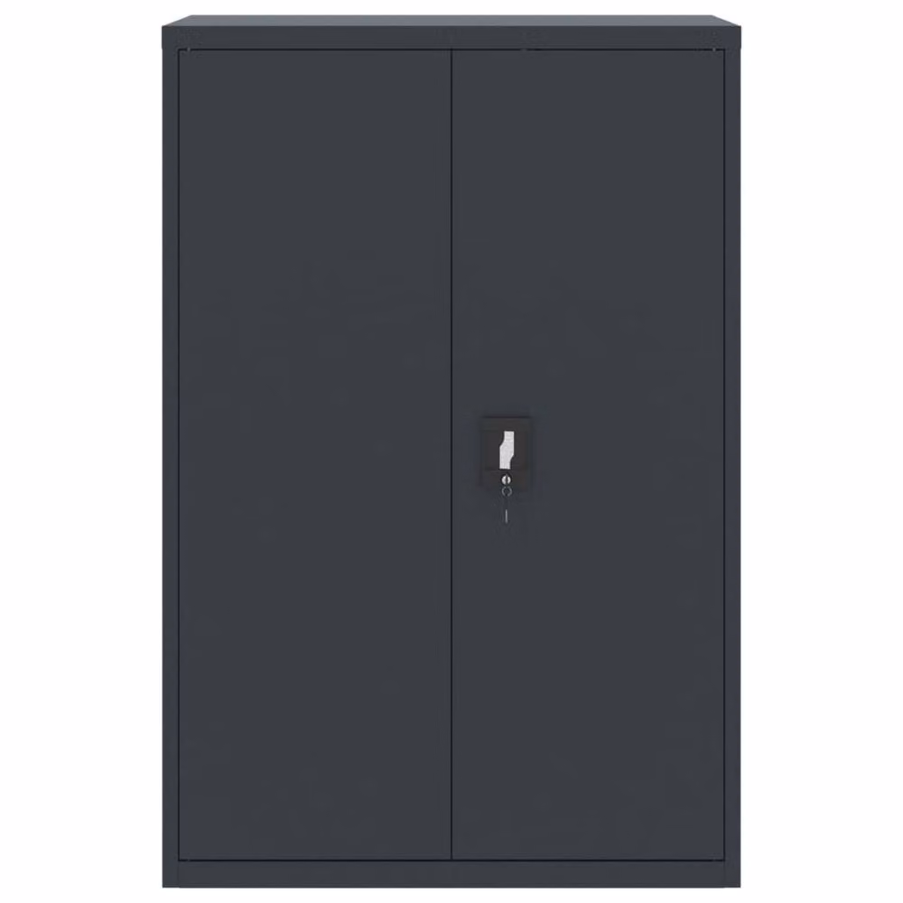 Berkfield Home Anthracite Steel File Cabinet in Dark Grey, W/D/H: 90 x 40 x 140 cm – 3