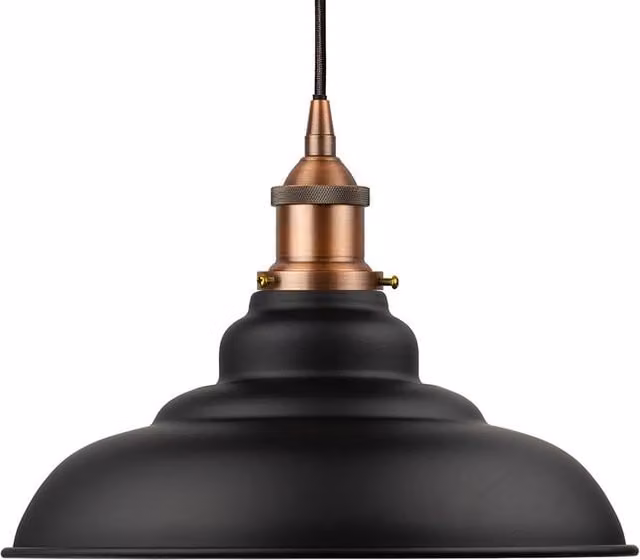SE Home St Edmund's Pendant Light in Matt Black and Matt Antique Copper