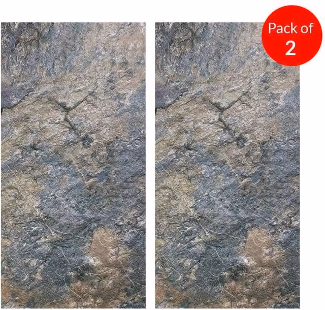 ENER-J RockFlex PU Wall Cover in Beige with Soft Stone Texture, W: 120 cm, H: 60 cm, D: 0.3 cm (Pack of 2) – 1