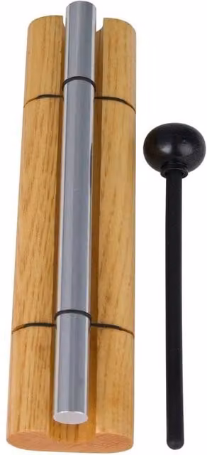 Woodstock Chimes Zenergy Meditation Desk Relaxation Tabletop Chime in Silver and Multicolour – 7