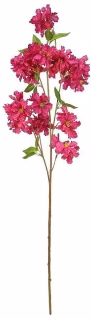 KDMD Essential Dark Pink Apple Tree Blossom Floral Textile Tabletop Decor, 2 Pack