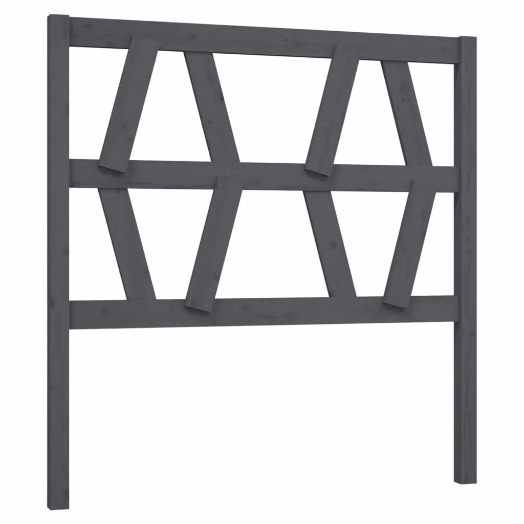 Berkfield Home Grey Rustic Solid Pine Bed Headboard W/D/H: 96 x 4 x 100 cm – 2