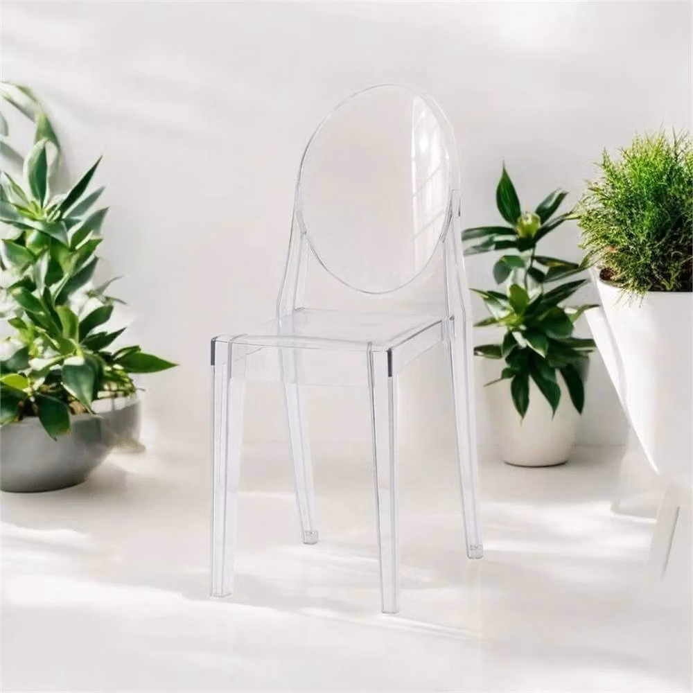 Nordara Clear Acrylic Ghost Dining Chair, Transparent – 2