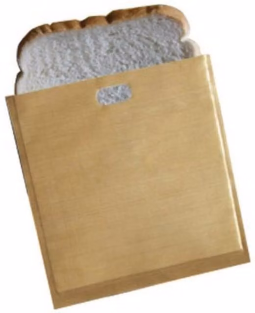 Toastabags Reusable Toast Bags, Pack of 2, Brown and Yellow
