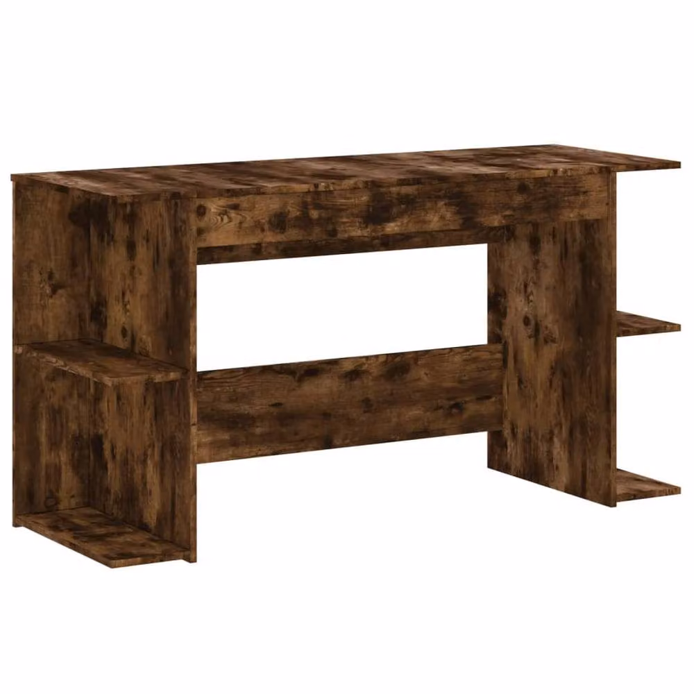 Berkfield Home Modern Writing Desk in Smoked Oak Brown, W/D/H: 140 x 50 x 75 cm – 3