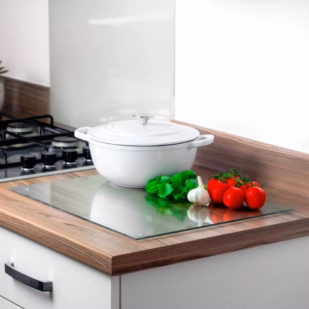Havendro Transparent Glass Rectangular Chopping Board, W: 50 cm, D: 40 cm – 3