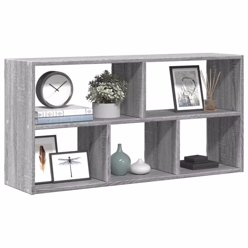 Berkfield Home Wall Mounted Shelf in Grey Sonoma, W/D/H: 100 x 25 x 50 cm – 2