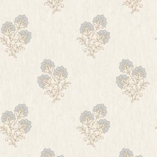 Belgravia Decor Carlotta Motif Blue Floral Classic Wallpaper