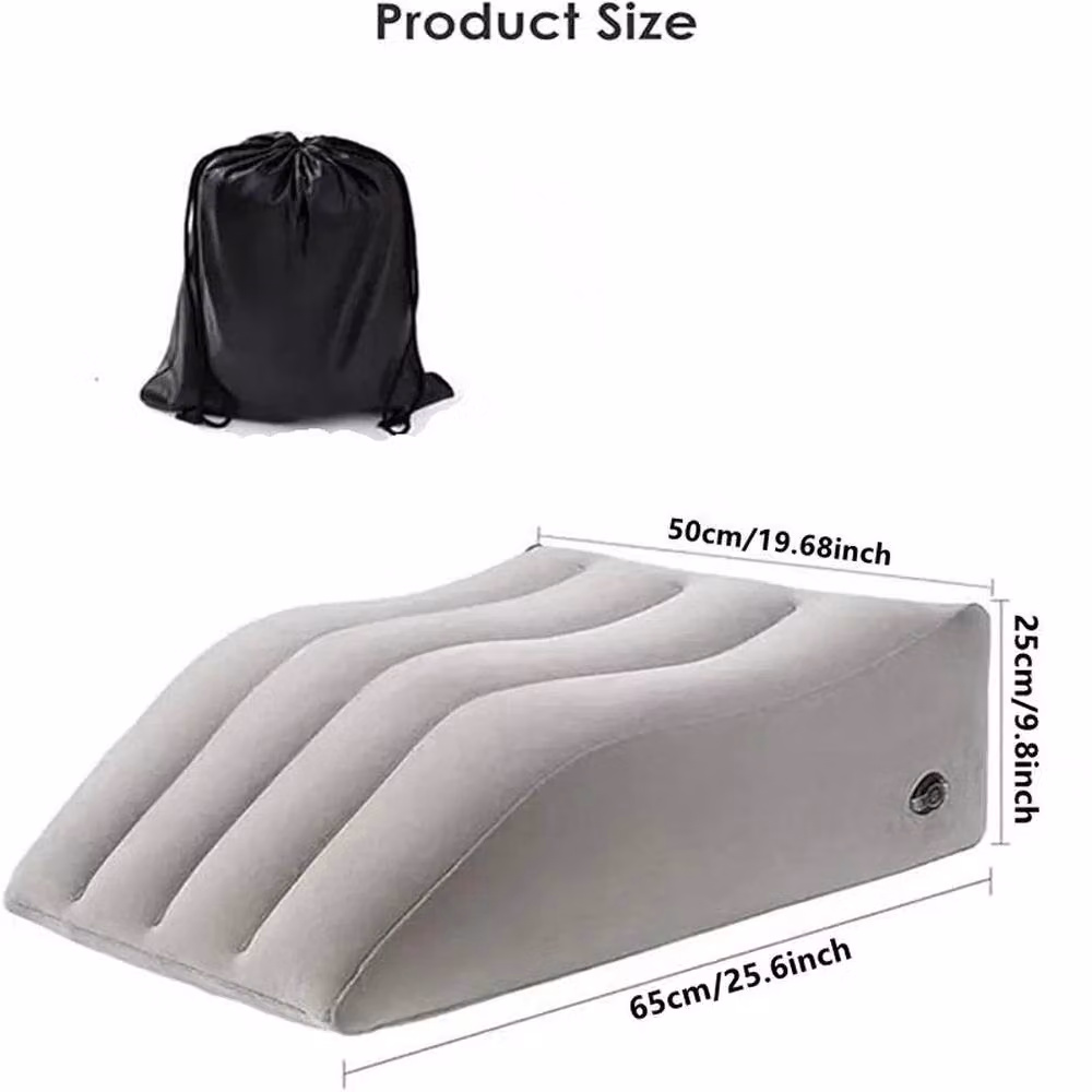 PAWNORA Grey Wedge Pillow for Leg and Foot Elevation to Relieve Back Pain – 2