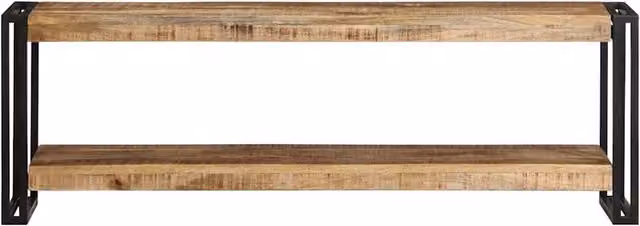 Berkfield Home Industrial TV Cabinet in Brown Rough Mango Wood, W/D/H: 120 x 30 x 40 cm