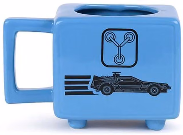 Pyramid International Back To The Future Heat Change Ceramic Mug, White and Blue, 500 ml