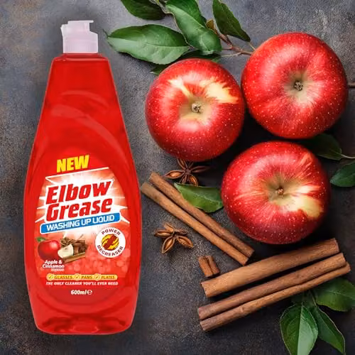 Elbow Grease Washing Up Liquid Power Degreaser Apple and Cinnamon 600ml – 3