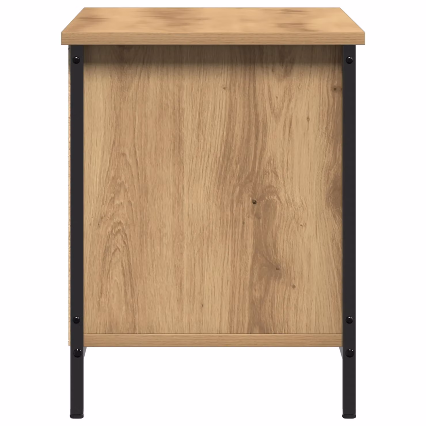 Berkfield Home Artisan Oak TV Stand in Brown and Black, W/D/H: 102 x 35 x 45 cm – 3
