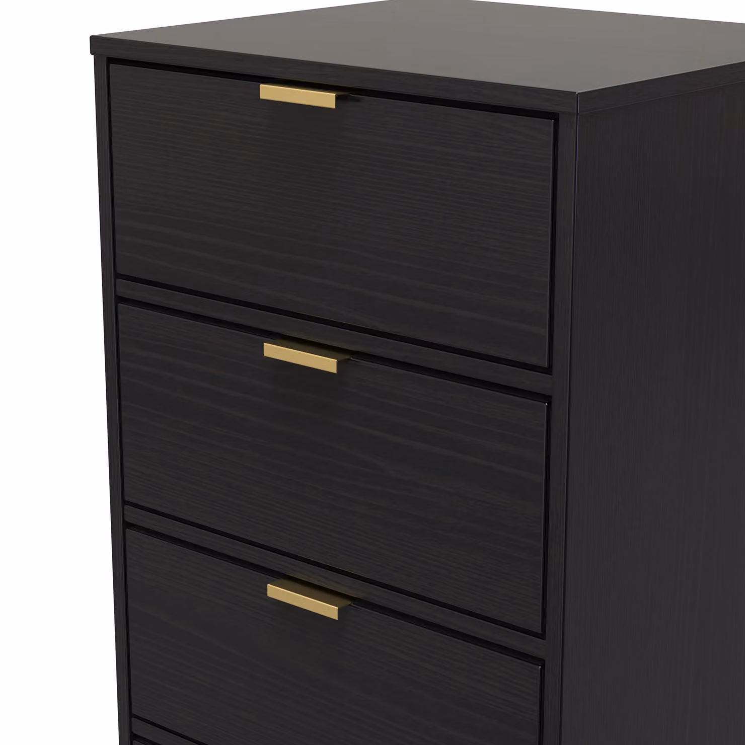2 U Tamworth Ready Assembled 5 Drawer Tallboy in Black – 3