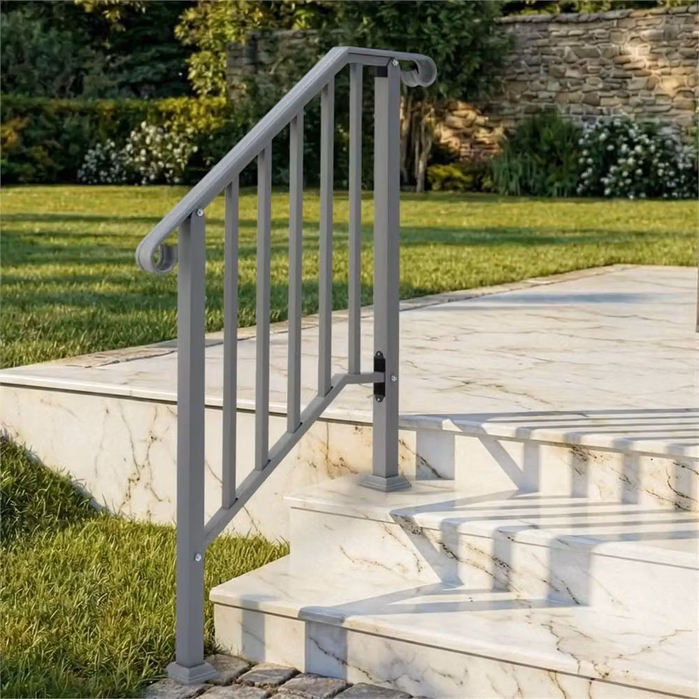 SPETLEK Grey Iron Anti-Slip Round Step Handrail W: 52 cm, L: 1000 cm – 4