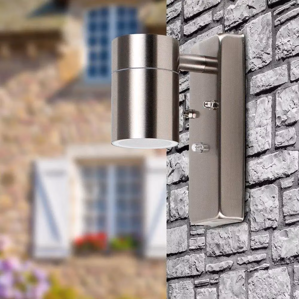ValueLights Barrow Silver IP44 Outdoor Wall Downlight with 5W LED Bulb and Dusk Sensor – 4