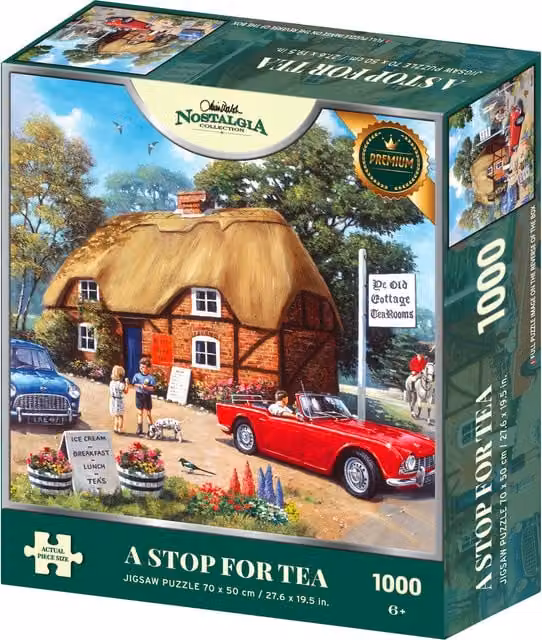 Nostalgia Collection A Stop For Tea 1000 Piece Jigsaw Puzzle in Multicolour