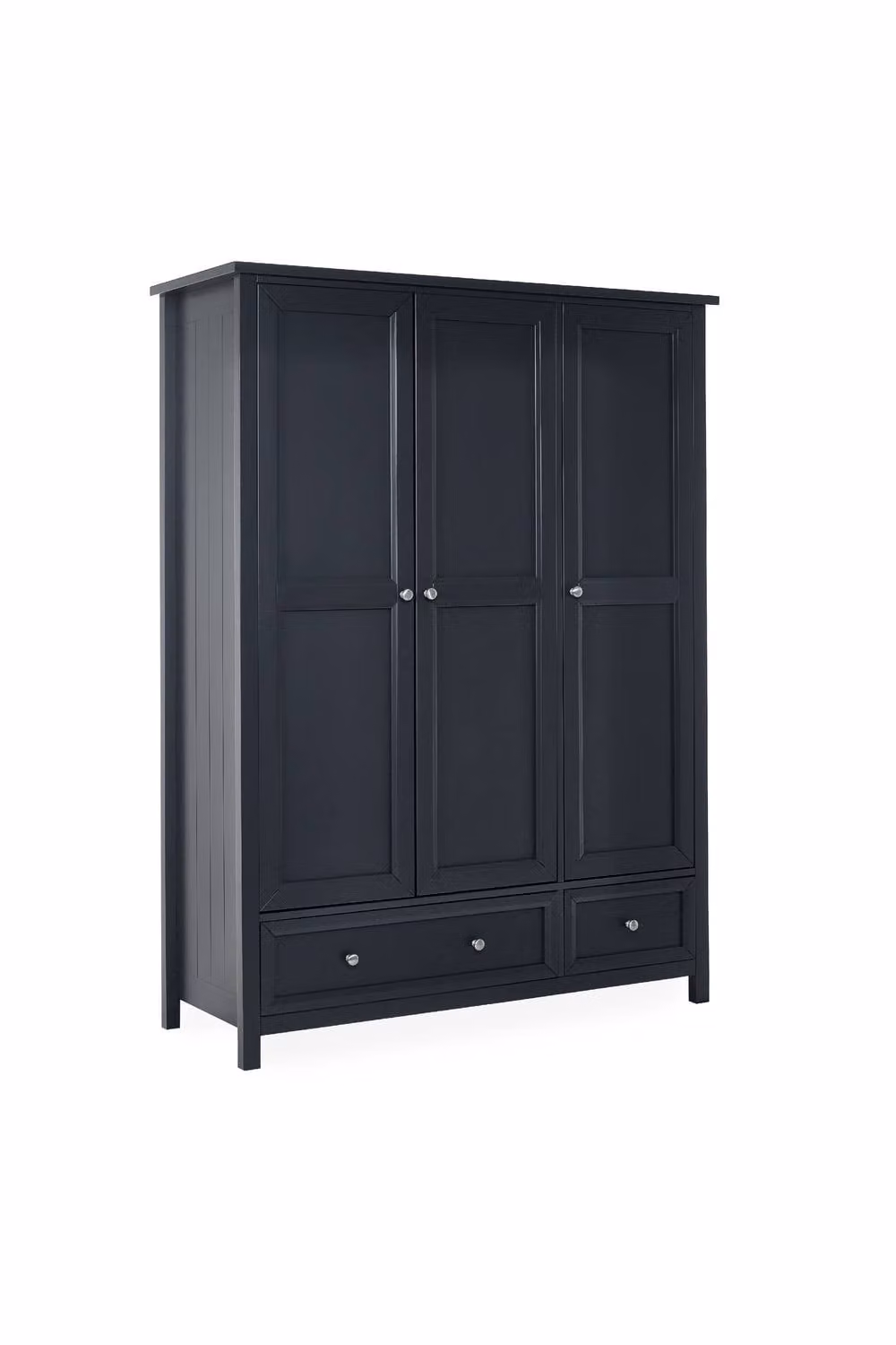 Julian Bowen Maine 3 Door Wardrobe with Drawers and Shelving, Anthracite – 5