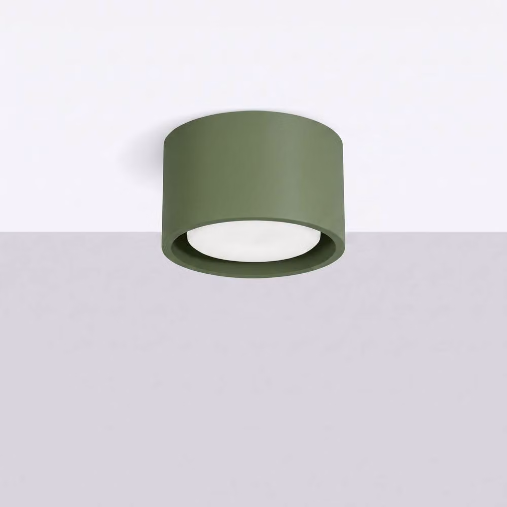 Sollux Lighting minimalist round ceiling lamp in green, W/D/H: 6 x 10 x 10 cm – 2