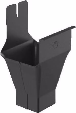 Galeco Square Steel Gutter Outlet, 125mm, Anthracite Grey