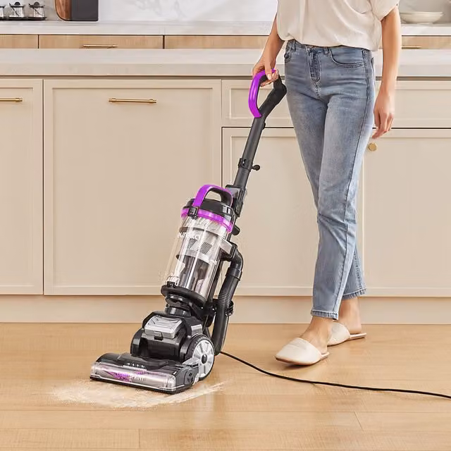 Livingandhome Upright Vacuum Cleaner with LED Headlight and Pet Hair Function, Black