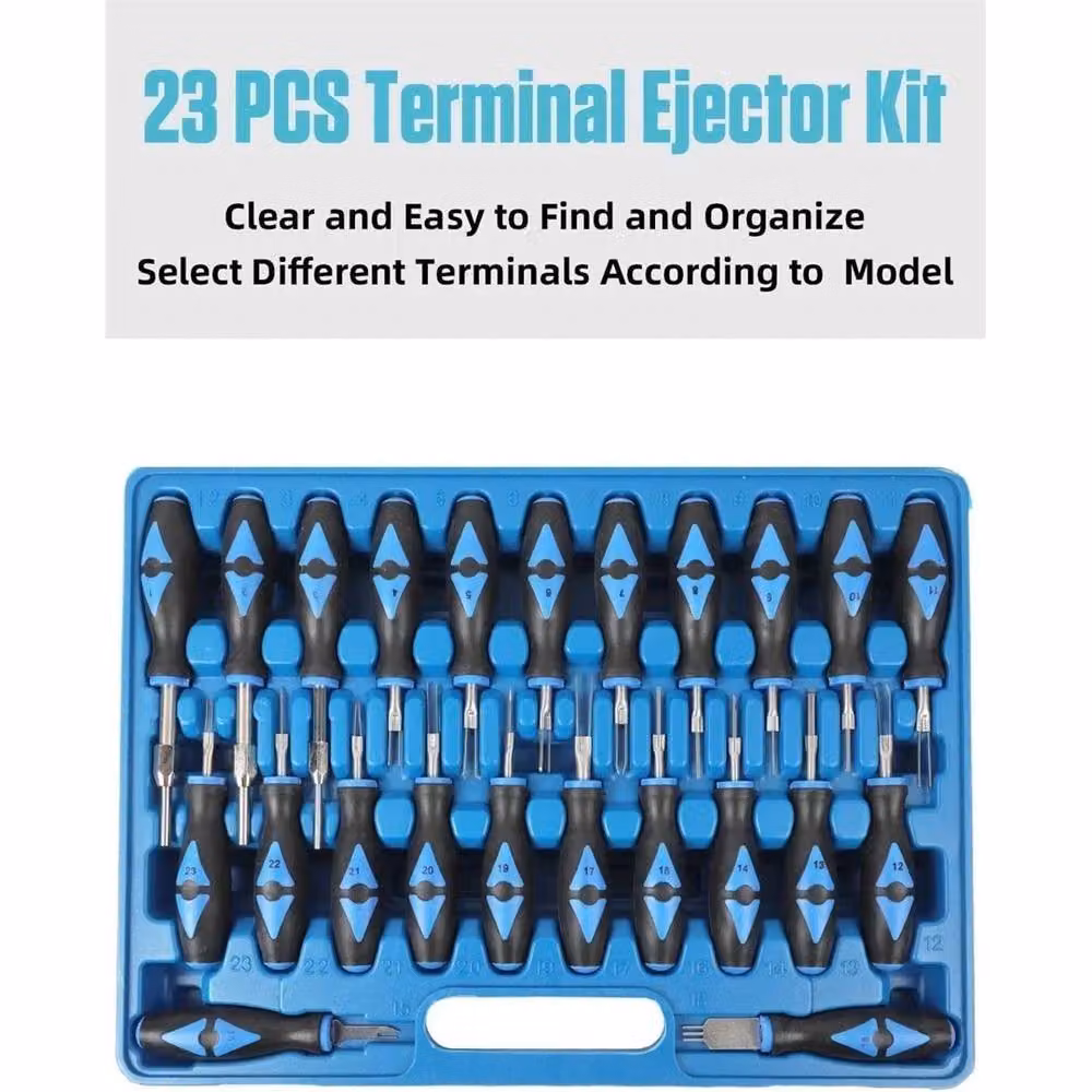 SPETLEK 23-Piece Electrical Terminal Removal Tool Kit for Wiring Crimp Connectors and Pins, Blue – 3