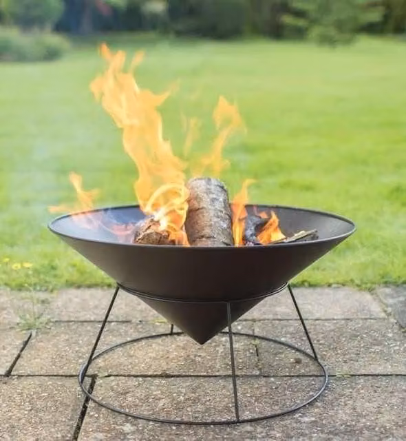 Primrose Kalama Cast Iron Fire Pit Bowl in Black, Diameter: 54 cm