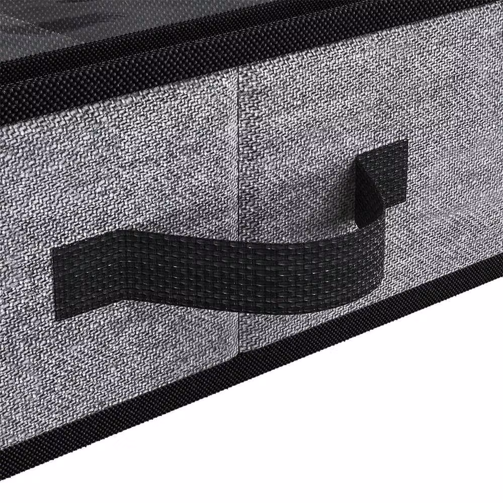 Kelvenix 2 Pack Foldable Under Bed Shoe and Clothes Storage Bags in Grey – 3