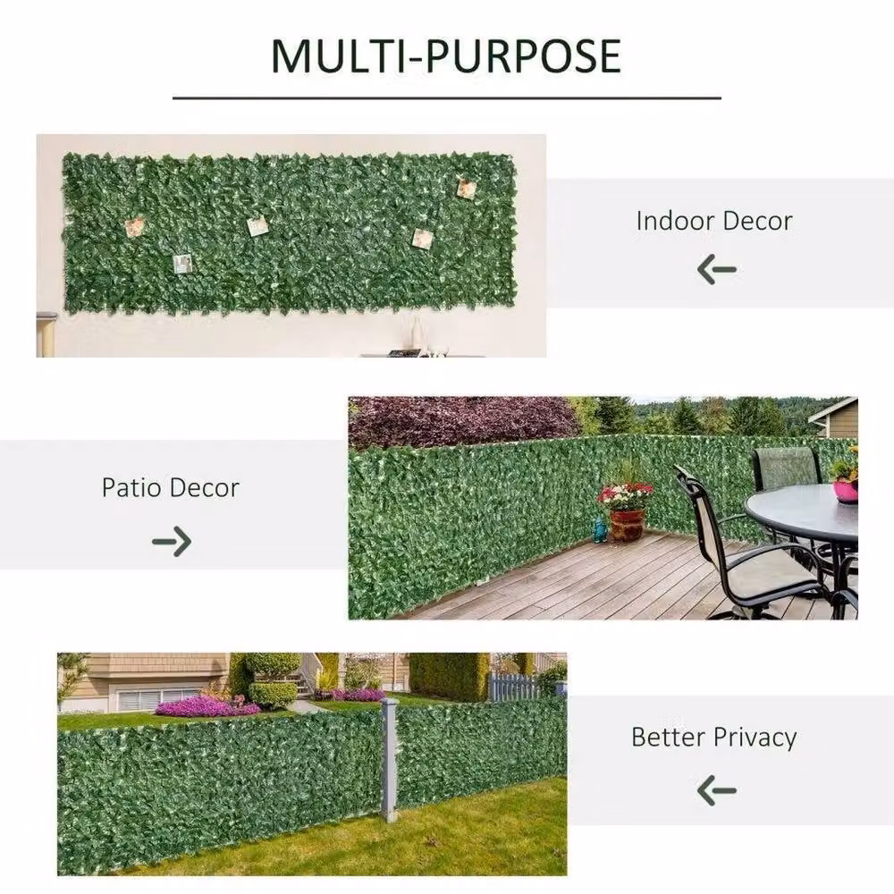 NESTLUNE Artificial Greenery Wall Hedge in Green, W/H: 100 x 100 cm – 5