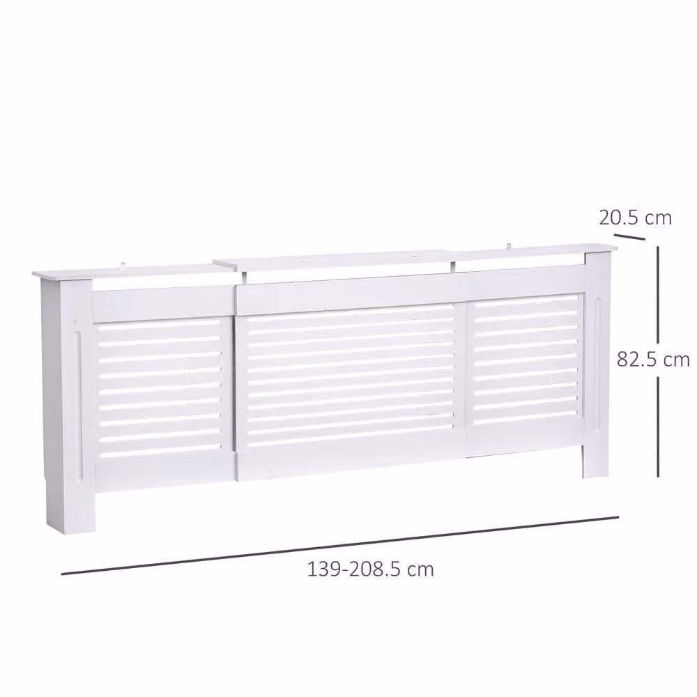 STILVORA White Extendable Radiator Cover in Matt MDF – 3